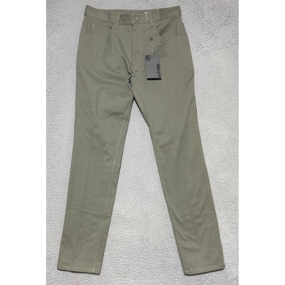 G/FORE Men's Olive Green Slim Golf Pants